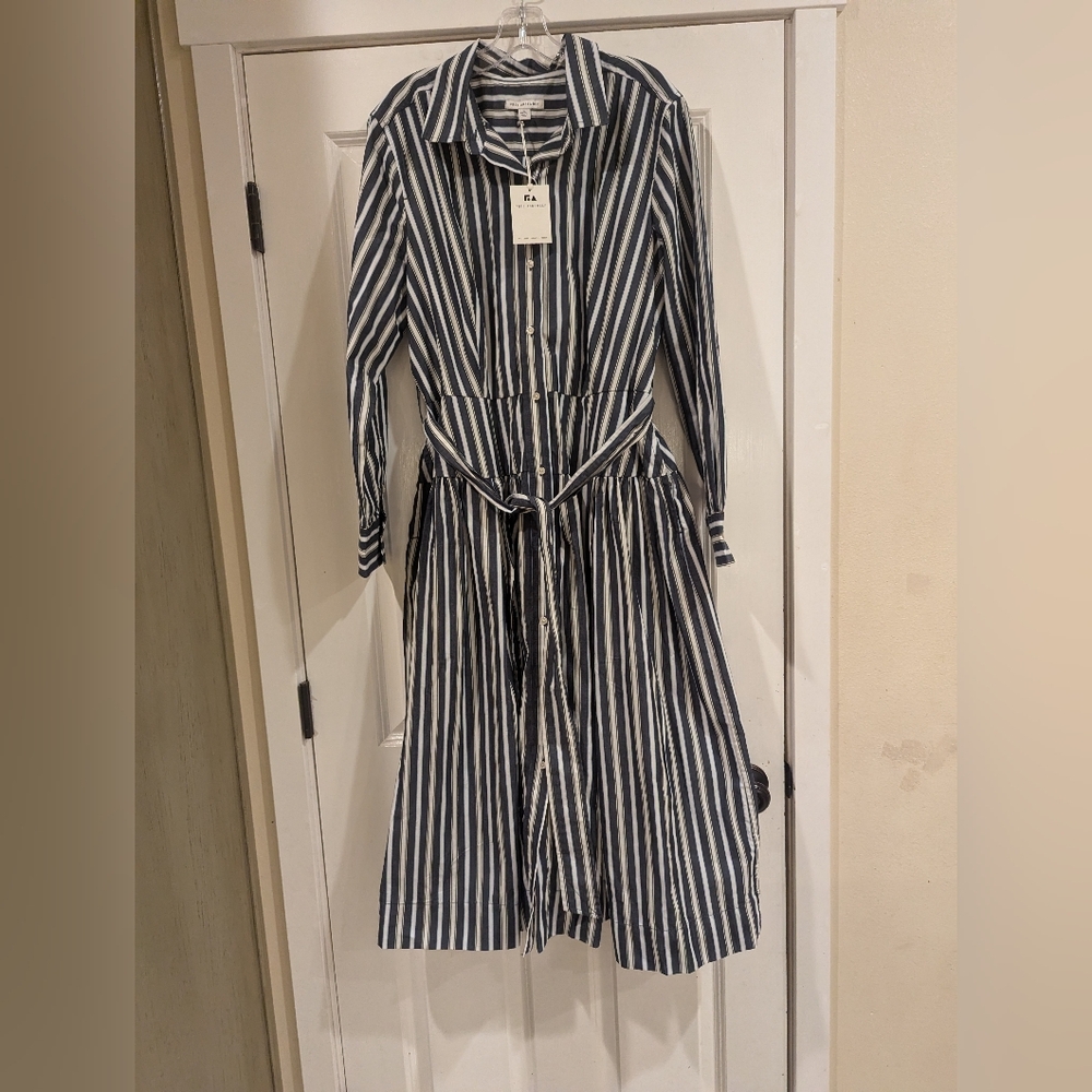 Free Assembly Striped Drop Waist Long Sleeve Dress XL - Picture 7 of 7